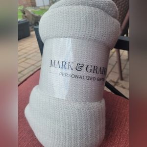Mark & Graham personalized gifts NWT heather grey blanket 50 in. By 60 in.